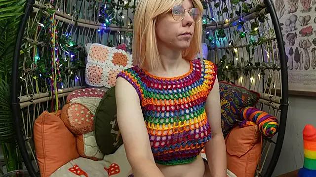 bendingofwillow — Naked Rainbow DP Orgasm show